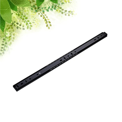 Top Shelf Heavy Duty Steel Ball Bearing Drawer Slides With Soft Close Rock Solid Cabinet Runners, black steel rail for smooth sliding.