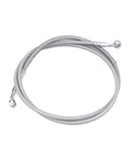 50-200CM Motorcycle Brake Hose Kit For Solid Power Transfer And Quick Stops Plug And Play Install With Matching Ends Low Maintenance Brake Line Replacement For Reliable Emergency Stopping Performance silver braided hose with banjo fittings