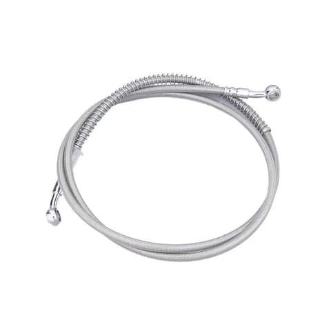 50-200CM Motorcycle Brake Hose Kit For Solid Power Transfer And Quick Stops Plug And Play Install With Matching Ends Low Maintenance Brake Line Replacement For Reliable Emergency Stopping Performance silver braided hose with banjo fittings