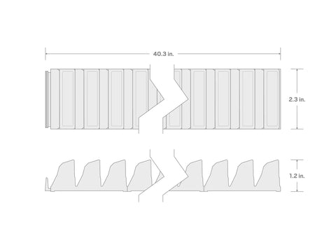 40 Tool Modular Driver Organizer Set In Black For Easy Tool Storage And Quick Access diagram with dimensions and profiles