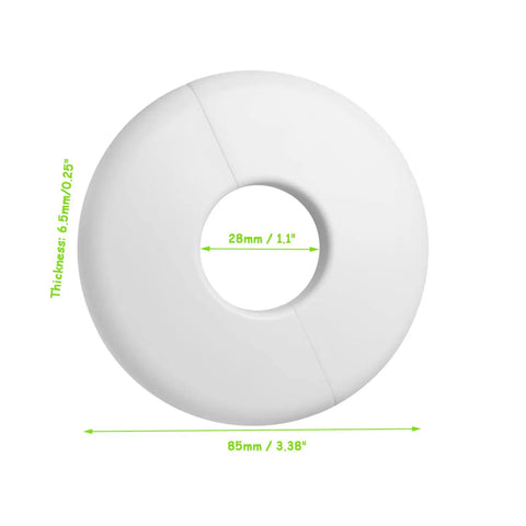 Foolproof Wall Split Flange For One Inch Pipe Cover White Abs Plastic Workhorse Grade Heavy Duty Crack Resistant Pipe Trim Four Pack Wall Hole Shield No Drama Setup