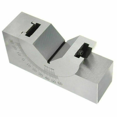 Adjustable Precision Angle Block 0-60 Degree, AP25 V-Block Gauge With Hex Wrench showing fine engraved scale for accurate machining.