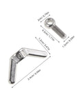 Six Piece Stainless Flange Bolt Fasteners Kit With Hole Hand Tightened Wing Screws dimensions shown