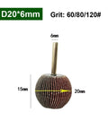 Five Piece Set Spherical Sandpaper Flap Wheels With 6mm Shank For Rotary Tools Polishing Ball Shapes Like A Pro 60 80 120 180 Grit Includes 20mm 30mm 40mm 50mm Head Diameters Ideal For Burr Removal And Smooth Finish