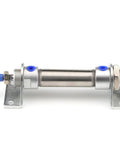 Heavy Duty Two Pack Cylinder Rod U Clamps For Pneumatic Cylinders Tough As Nails Alloy Brackets mounted on flat surface.