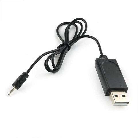 USB Lithium Battery Charging Cable For Attop XT1 RC Drone Quadcopter And FPV WiFi Airplane Parts with USB and plug ends.