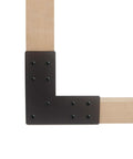 Four Pack Tough As Nails Heavy Duty L Brackets Corner 90 Degree Right Angle Steel Shelf Cabinet Support With Screws 7.5 By 7.5 By 3 Inches Plus close-up
