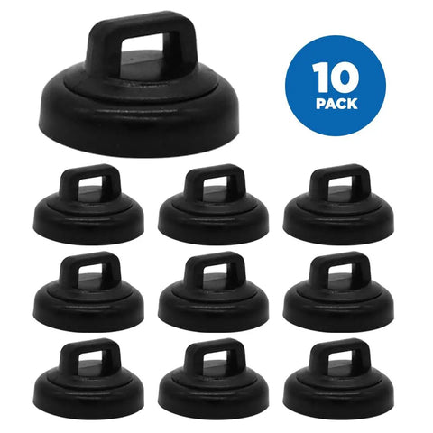 Small Magnetic Cable Tie Mounts Pack Of 10 Black Beefy 10 Lb Pull UL Listed Plenum Rated Datasafe Works With Standard Zip Ties Cable Management Solution