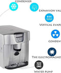 Countertop Ice Maker Machine With One Button Operation And Rapid Fast Ice Production Portable Kitchen Appliance showing internal components design.