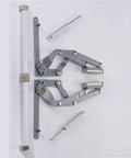 Smooth Translational Lift Up Cabinet Door Hinge With Dual 250N Gas Springs for narrow depth cabinets supports 5kg doors