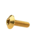 Dope Titanium M6x20mm Button Torx Head Bolts Pack Of 4 For Bike And Motorcycle Grade 5 6AL4V Titanium Alloy Gold Finish 14mm Head Diameter