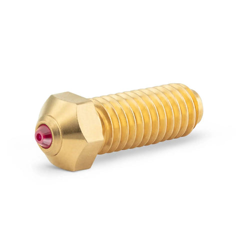 Ruby Nozzle 0.6mm For Anycubic Kobra 3 S1 And S1 Combo Printers Built To Last With Hardened Ruby Tip, brass body, side view