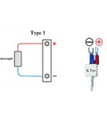 Waterproof K-type grounded thermocouple sensor with 2m insulated shielded leads and 1/4 in NPT thread