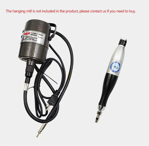 Pro Grade Electric Ultrasonic Reciprocating File And Die Grinder Polisher with flexible shaft and handpiece for metal finishing.
