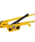 Heavy Duty Manual Pet Strapping Machine Kit With Tensioner And Sealer For 16Mm Bands, yellow banding tool with handle and seals