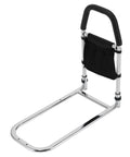 Senior Bed Rails Guard With Storage Bag For Easy In And Out Of Bed Sturdy Carbon Steel Frame, slip handles visible
