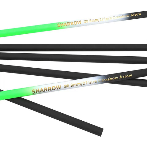 Carbon Crossbow Bolts Set 16 17 18 20 22 Inch Bare Shaft Arrows With Aluminum Insert 8.8mm OD 7.6mm ID For DIY Arrows Crossbow