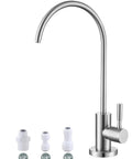 Lead Free Reverse Osmosis Drinking Water Faucet Features Slick High Gooseneck Design For Kitchen And Bar Sinks Brushed Nickel Finish