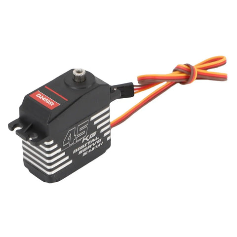 Next Level High Torque Digital RC Servo Motor Featuring Snappy Response And Rugged Steel Gears Built Tough For RC Cars Buggies Drones And Killer Builds, 45 kg torque.