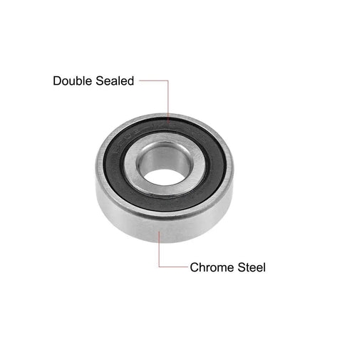 Deep Groove Ball Bearing 12x35x11mm 6202 12 2RS Double Sealed Chrome Steel Z2 Quiet Performance High Load Capacity ABEC 1 Precision For Motors DIY Projects Machinery And Hobbies, double sealed chrome steel bearing