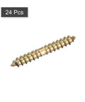 Knockout Set Of 24 Heavy Duty Hanger Bolts And Double Ended Dowel Screws With Self Tapping Threads For Solid Wood Jobs tough carbon steel double ended dowel screw.