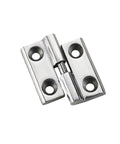 Hinge, heavy-duty 304 stainless steel, two plates with four screw holes, right-hand, 1 piece
