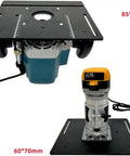 Heavy Duty Aluminum Router Table Insert Plate Provides Dead On Precision For Your Woodworking Setup 240 X 200mm with router and base.