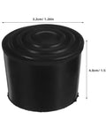 Round Rubber Chair Leg Caps 32mm Kit Non Slip Furniture Feet Pads with Noise Reduction and Easy Installation visible in black color