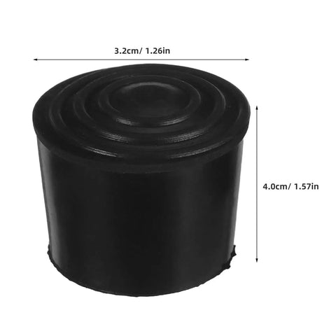 Round Rubber Chair Leg Caps 32mm Kit Non Slip Furniture Feet Pads with Noise Reduction and Easy Installation visible in black color