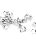 100 Pack Premium Tungsten Steel Tire Stud Screws Anti Slip Traction Nails, silver metal pins for enhanced grip on icy tracks.