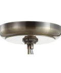 Antique Brass Crystal LED Pendant Light With Clear Glam Globe Shade ceiling mount, 16 inch chandelier detail.