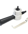 Ultimate Multipurpose Sheet Metal Nibbler Cutter Drill Attachment Double Head For Handheld Drills, Black and Silver Tone Tool