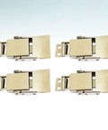 Four Pack Stainless Steel Spring Toggle Latch Hasp Lock Set For Doors And Cabinets With Large Padlock Opening Easy Install