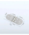 Rotating Concealed Hinge Door Fittings One Piece Stainless Steel Flap Hinge dimensions diagram