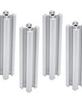 Four Pack Beefy Aluminum T Slot Profile 150mm Rails For DIY CNC, 3D Printer Frames, Workbenches And Industrial Framing Systems, Heavy Duty, Smooth Finish, Durable And Versatile For Quick, Easy Assembly, four aluminum T-slot rails