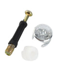 Close-up of Three in One Eccentric Wheel Connector Kit for Furniture, 100 Sets Pro Grade Durable Screw Nut Hardware.