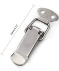 Straight Up Tough Spring Loaded Toggle Hasps 10 Pack Secure Latch Clasps For Toolboxes Cabinets Drawers And Suitcase Locks Solid Hardware For Everyday Jobs - Close-up of 70mm silver spring latch.