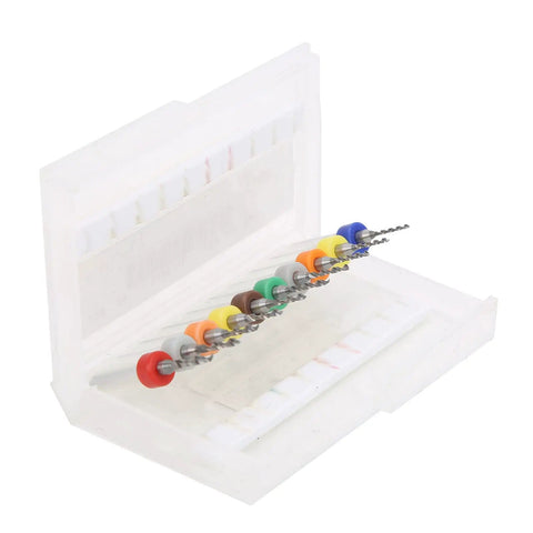 Durable Tungsten Carbide Micro Drill Bits Set For PCBs With Storage Box Precision 1.1 To 2.0mm in open box display
