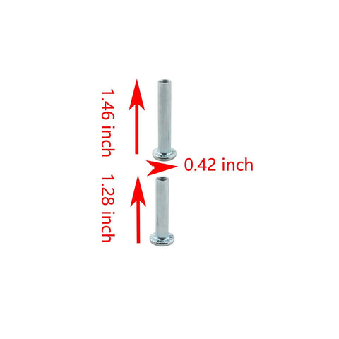 Inline Skate Mounting Screws Kit With Nut Wrench 16 Piece Roller Blade Skate Gear showing 1.46 inch and 1.28 inch screw dimensions