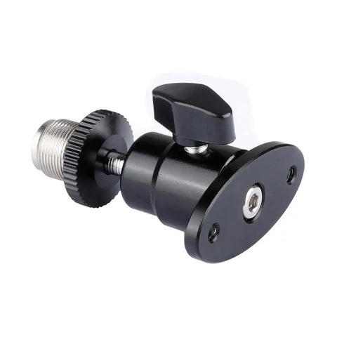 Five Eighth Inch To Twenty Seven Thread Mini Ball Head For Microphone Mount with 360 Degree Rotation and 90 Degree Tilt CNC Aluminum Base