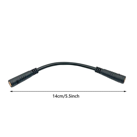 3 Pin E Bike Throttle Connectors Adapter Cable, 14cm rubber female-to-female extension, waterproof, for electric bicycle.