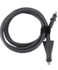 Rock Solid 6.6 Ft Ethernet Extension Cable IP68 Waterproof Flat Network Cord For Router, durable black design, outdoor use.