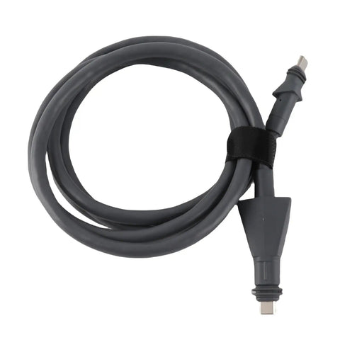 Rock Solid 6.6 Ft Ethernet Extension Cable IP68 Waterproof Flat Network Cord For Router, durable black design, outdoor use.