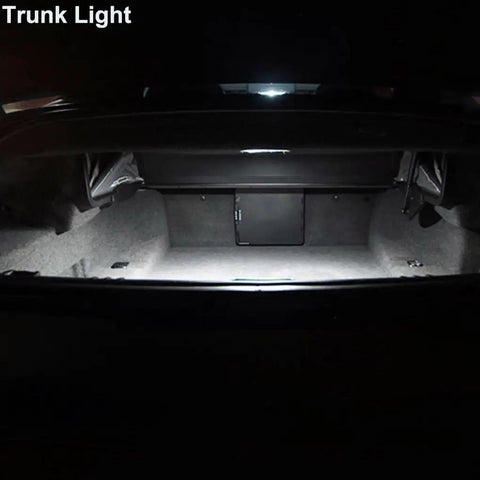 Interior LED Bulbs Kit For 2007 2017 Mitsubishi Lancer Evo 6 Piece Set Includes Trunk Light with 6000K Bright White LED