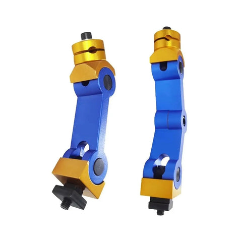 Heavy Duty CNC Mill Machine Positioner And Workpiece Stop Bracket For Universal Lathe Alignment, blue and gold aluminum tool.