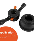 Professional Grade Wheel Balancer Quick Release Wing Nut And Pressure Cup Hub Shaft Nut Kit With 40Mm 38Mm 36Mm Threads with durable black material.