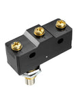 Two Pack Z-15GQ-B Panel Mount Snap Button Micro Limit Switch 1NO 1NC With Screw Terminal, 15A, side view
