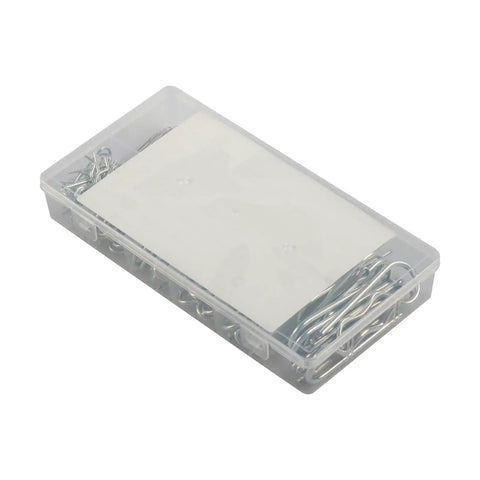 250 Piece Spring Retaining Hair Pins Kit With Cotter Pins And Stainless Hairpin Clips For Auto Repair And Maintenance, clear plastic storage box