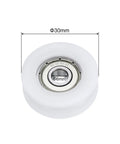 8 Pack U626ZZ Nylon Pulley With U Groove Ball Bearing 6x30x10mm GCr15 Chrome Steel Bearings ABEC3 Shielded Roller Wheel For Smooth Durable Performance In High Load Applications, 30mm outer, 6mm bore