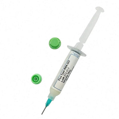 Pro Grade Syringe Solder Paste Flux Kit With RMA-223 10cc for PCB BGA Soldering, includes solder paste syringe and needle